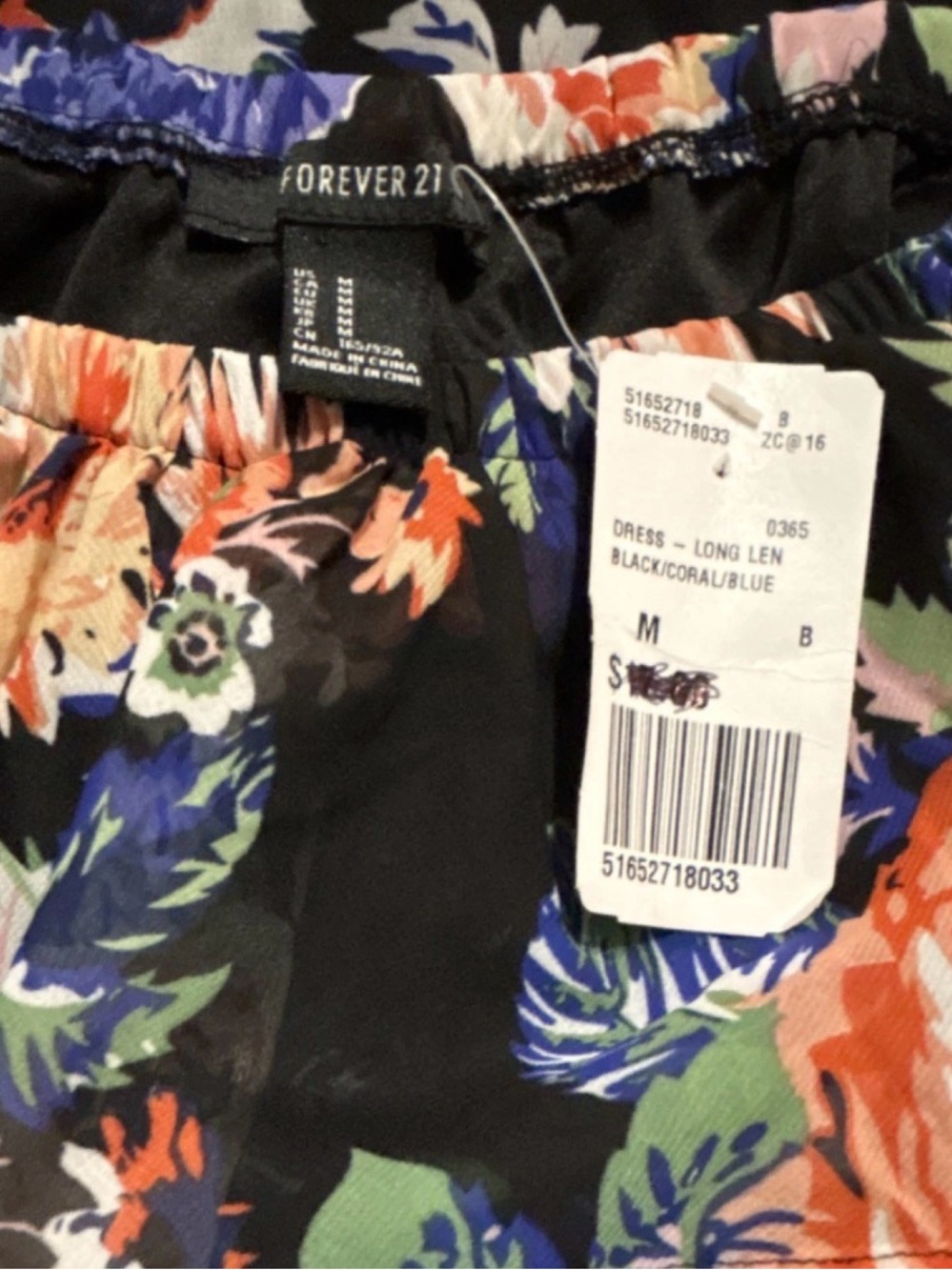 Forever 21 Navy Maxi Skirt with Pink & Blue Floral Print - Picture 2 of 5